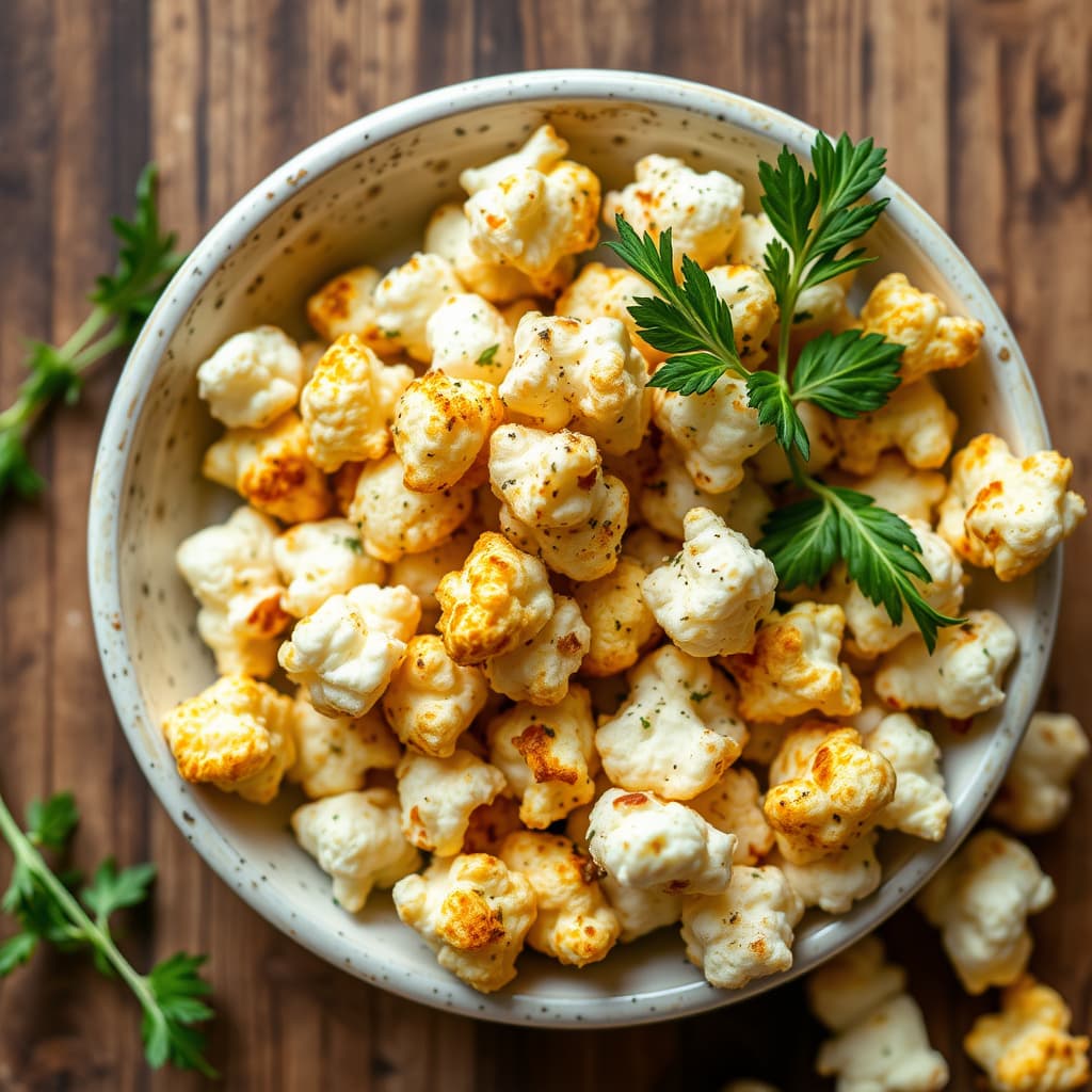 Aleppo-poppcorn med parmesan og urter