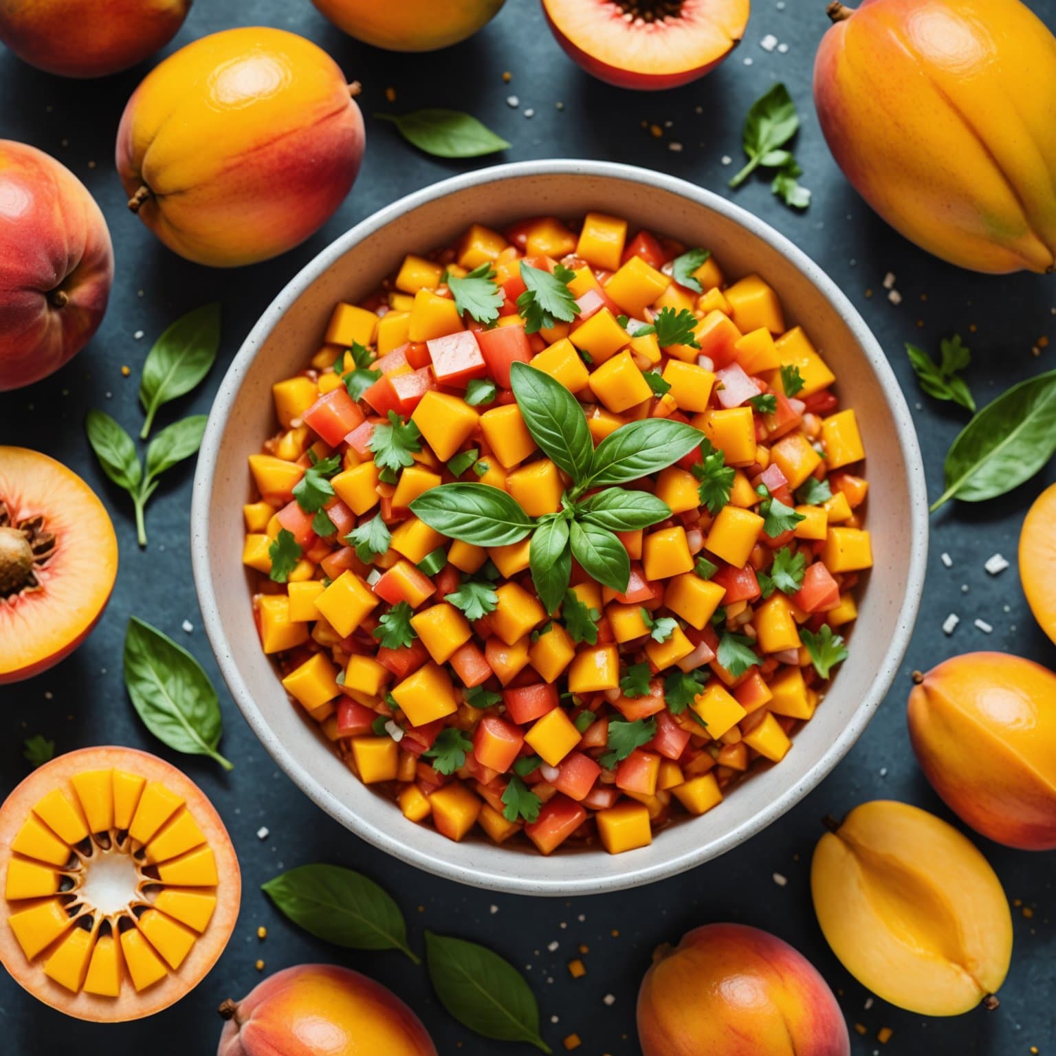 Alyssas mango- og ferskensalsa