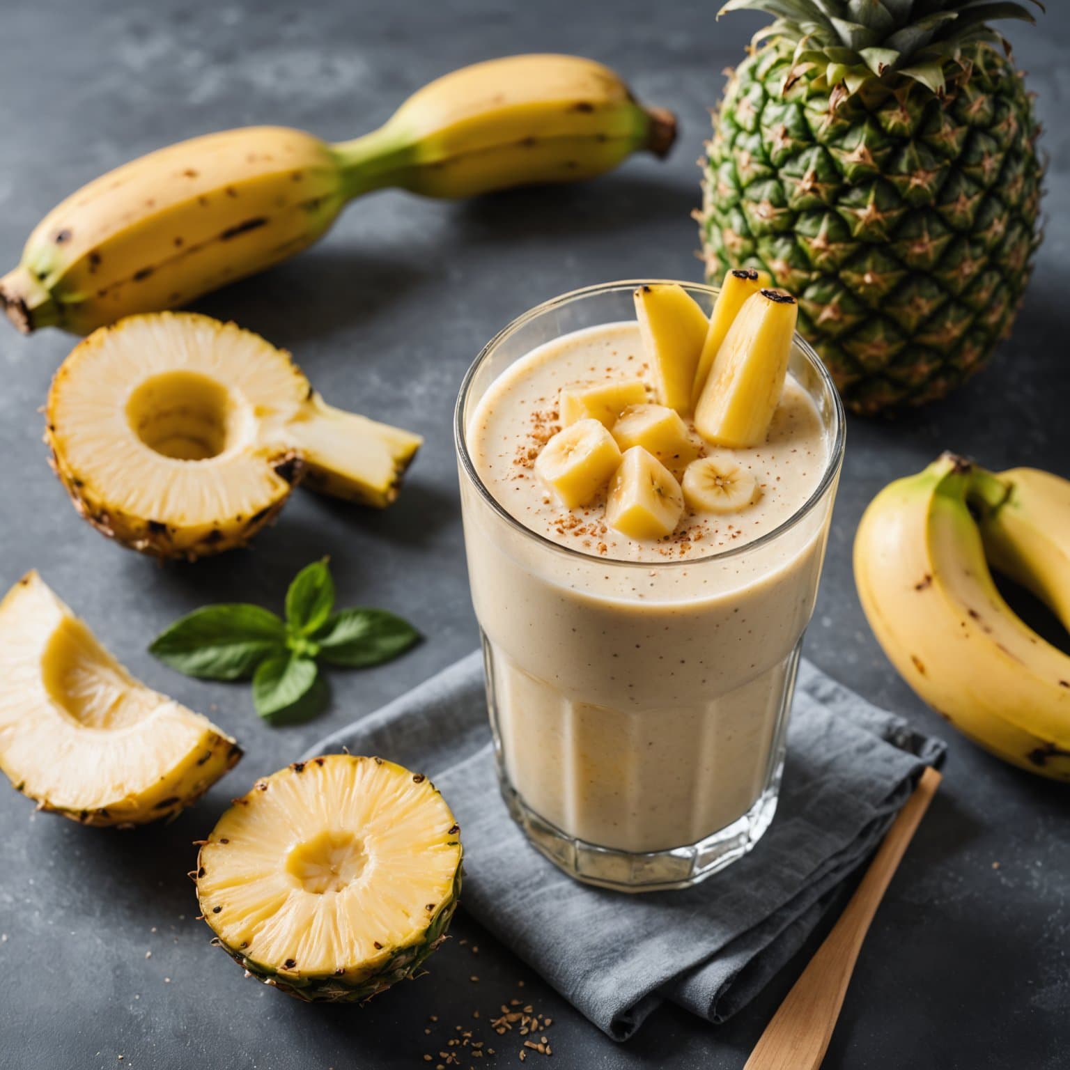 Ananas- og banansmoothie