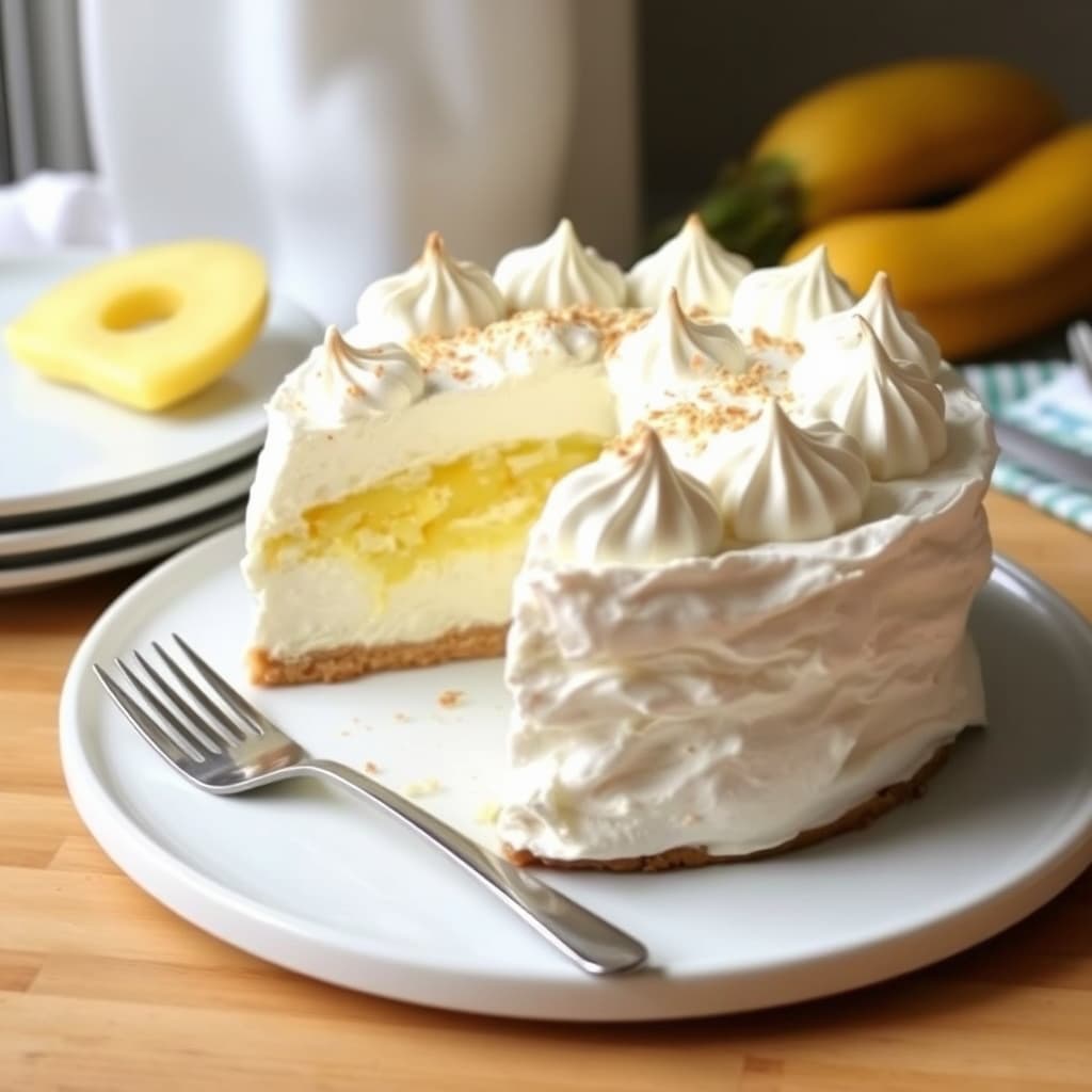 Ananas og kokosmarengstorte