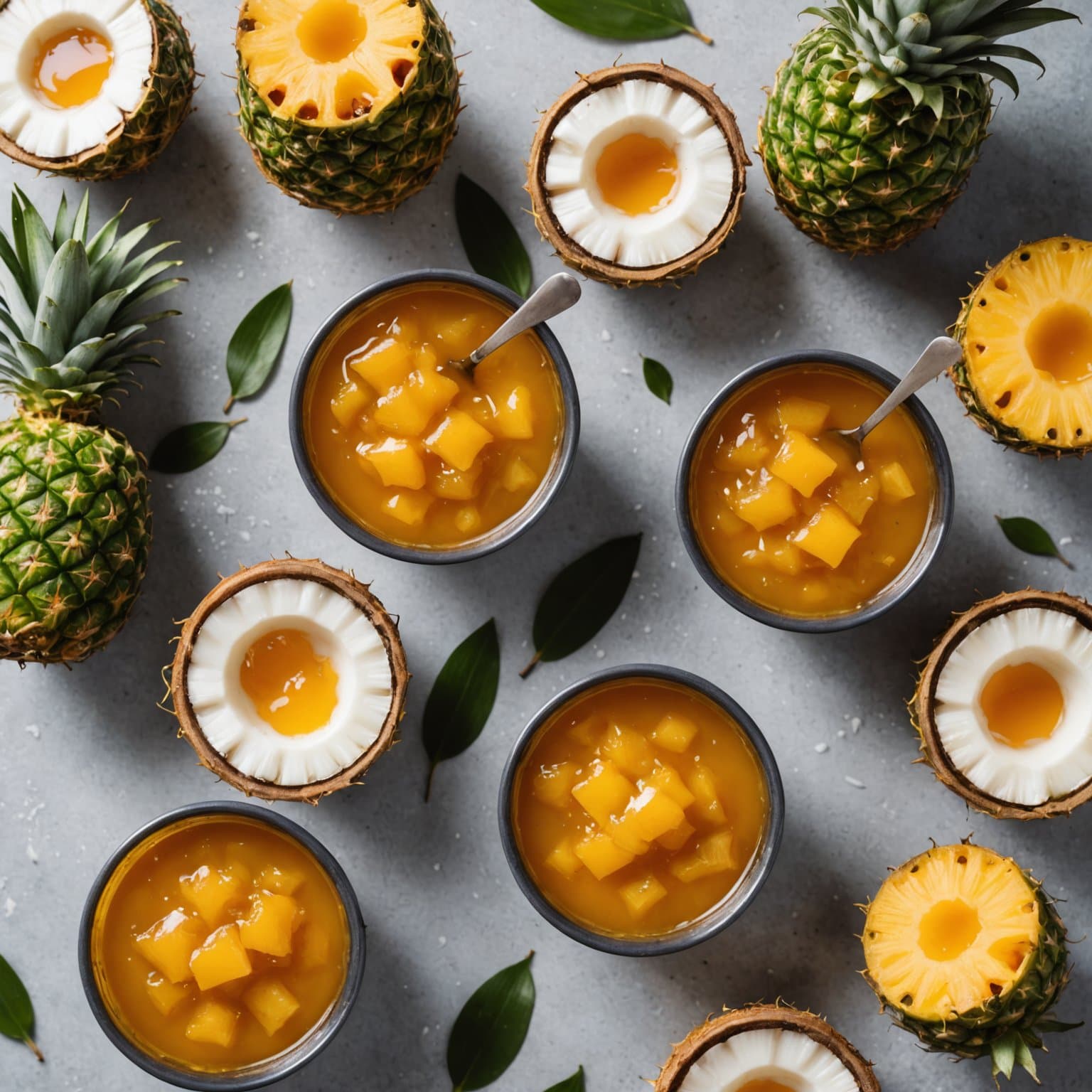 Ananas- og kokosnøttsyltetøy