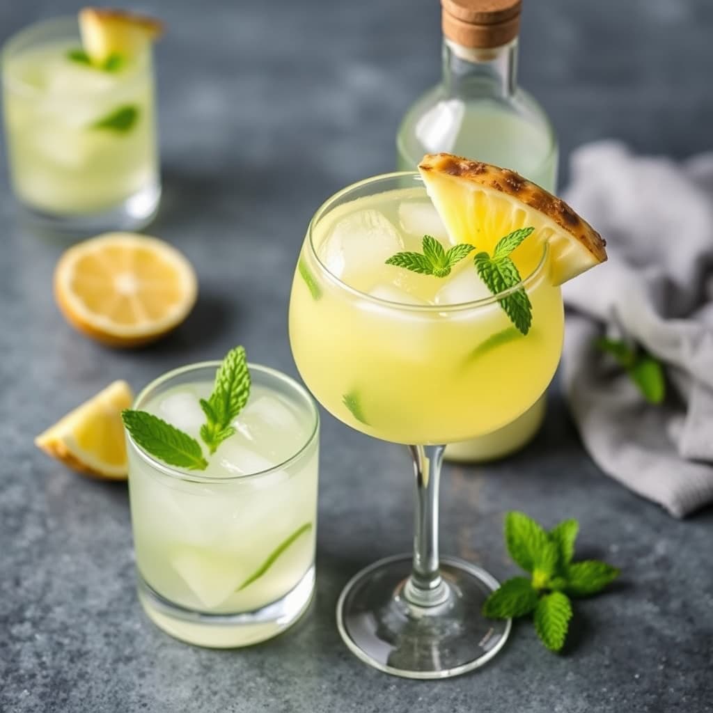 Ananas- og myntavodka