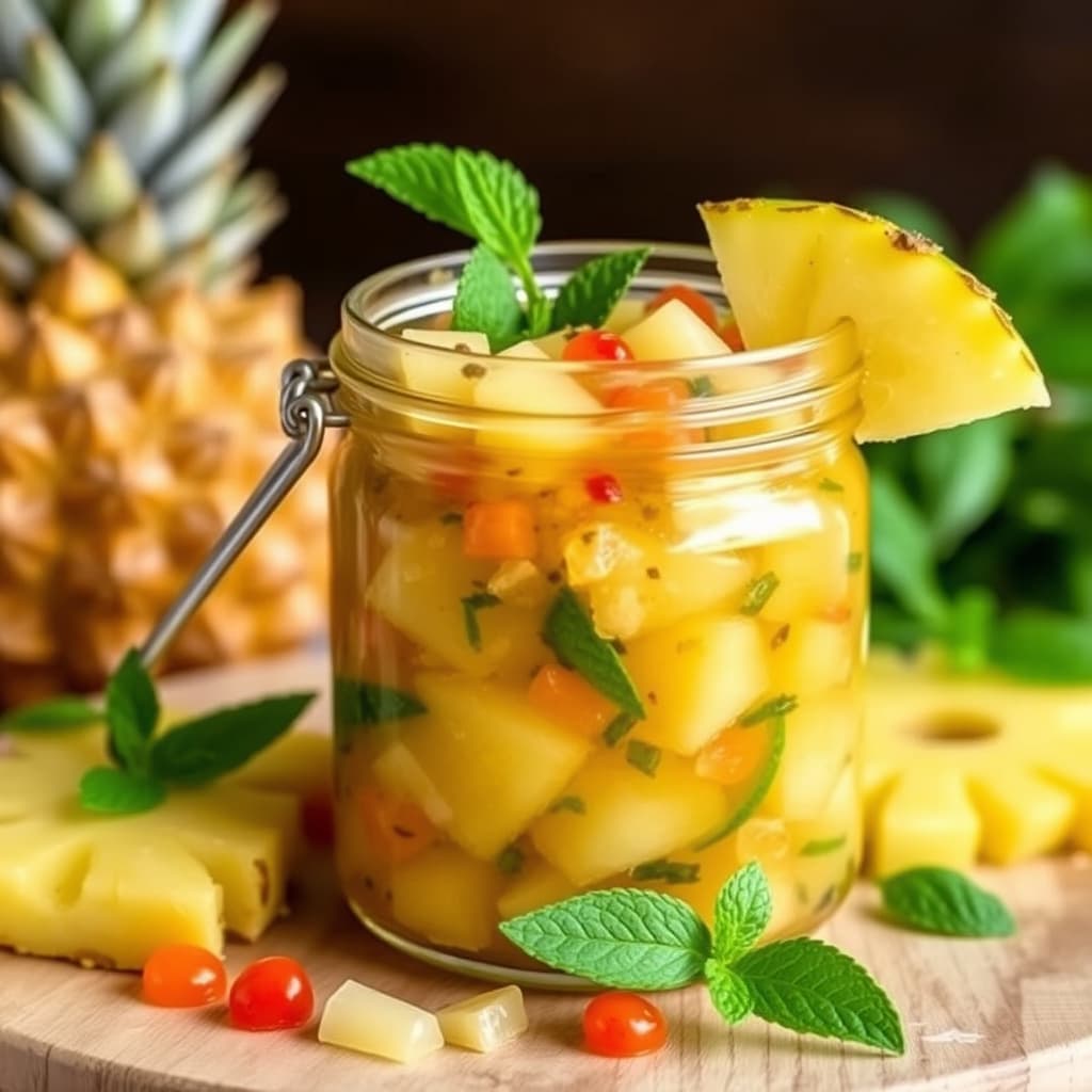 Ananas- og myntesalsa