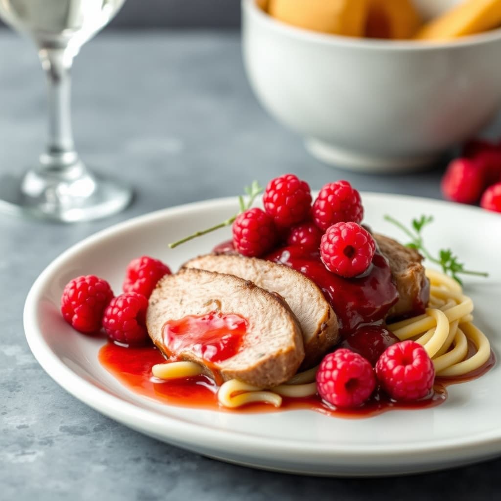 And med bringebær (Canard aux Framboises)