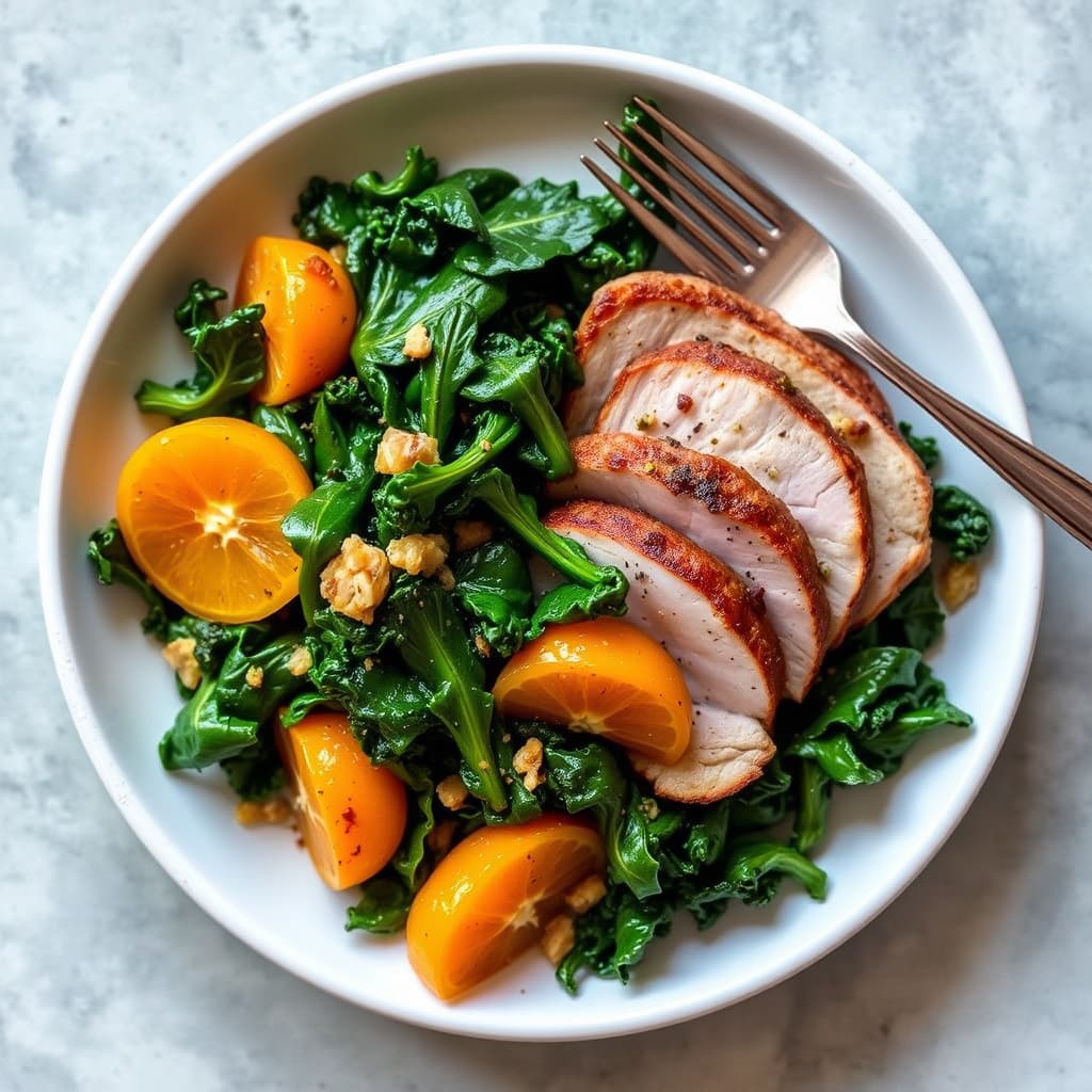 Andebryst med clementiner og toskansk grønnkål