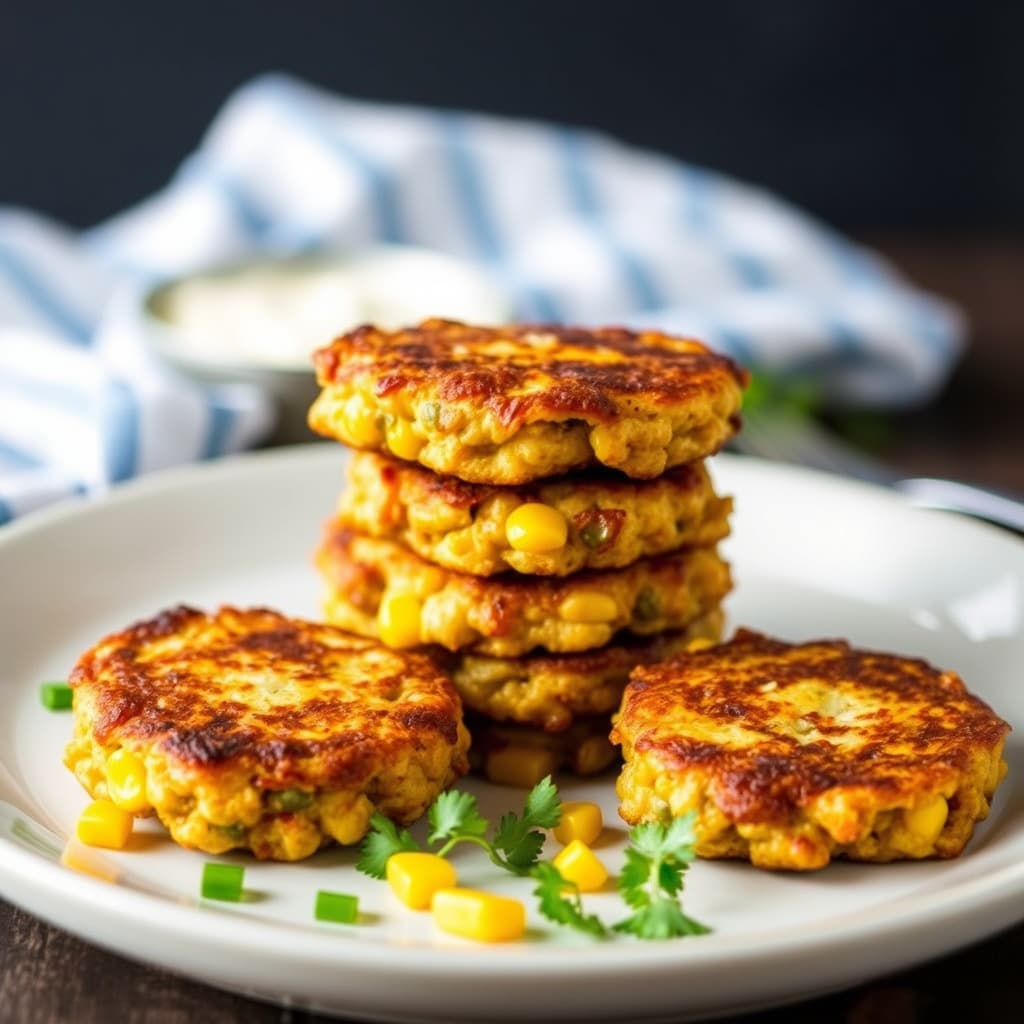 Andouille-pølse med maisfritters