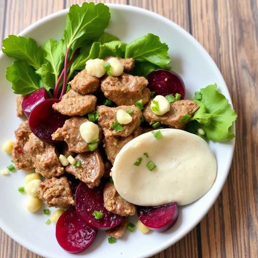 Andre gang rundt, lam- og rødbetssalat