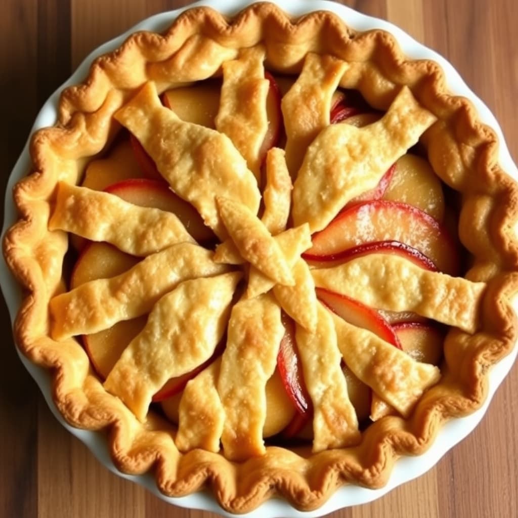 Åpen-faced designer eplekake