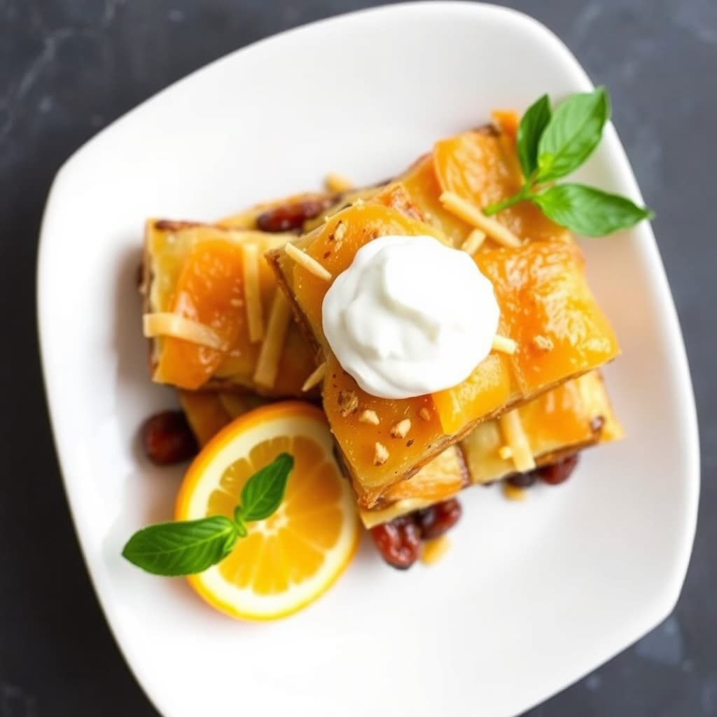 Appelsin- og dadelbaklava