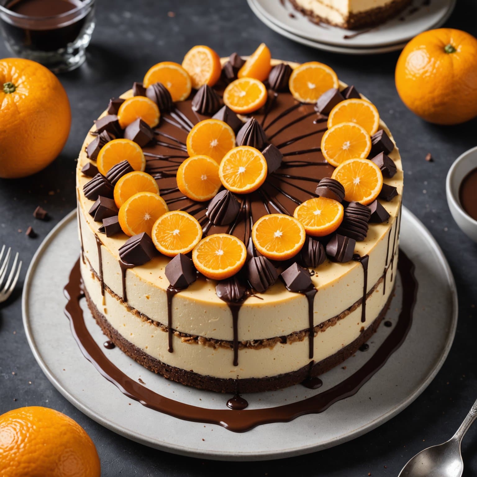 Appelsin- og sjokoladeknekkekake