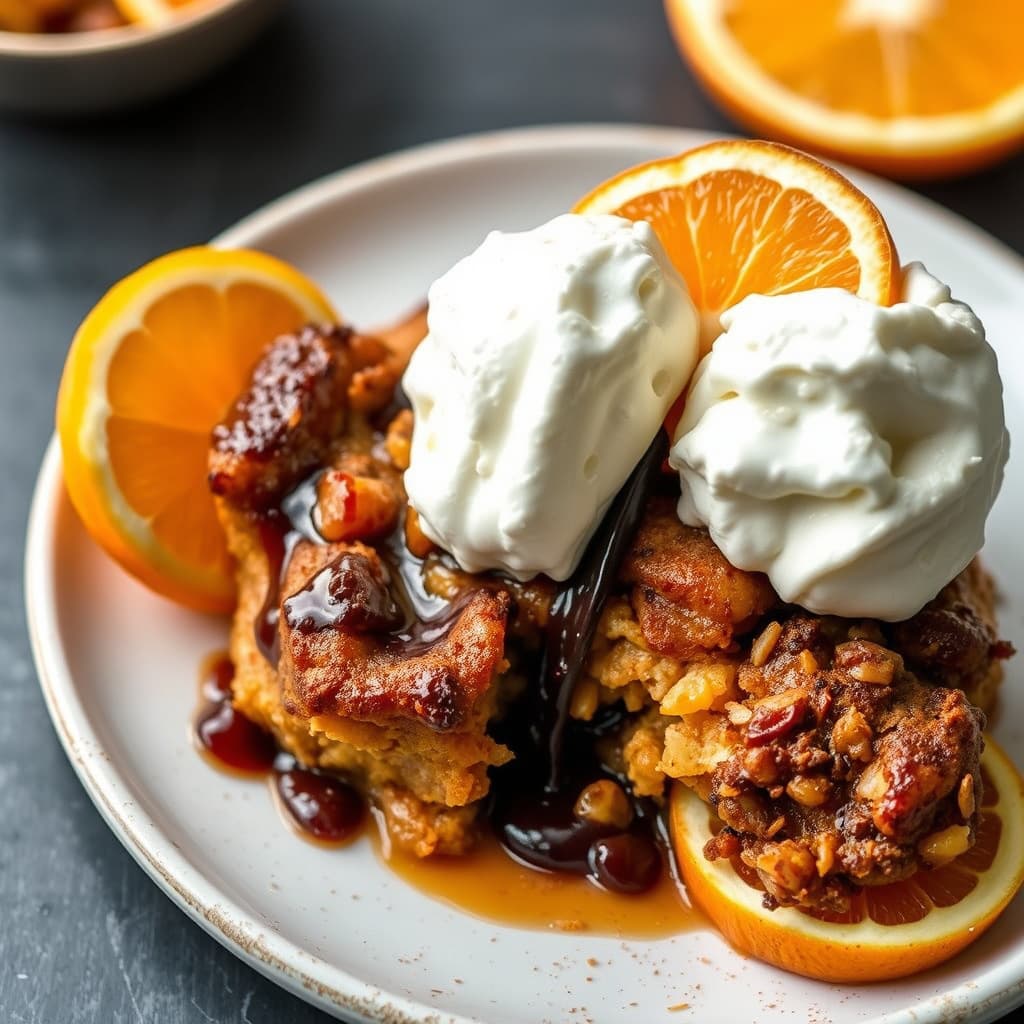 Appelsin- og sjokoladekremkake med brødterte