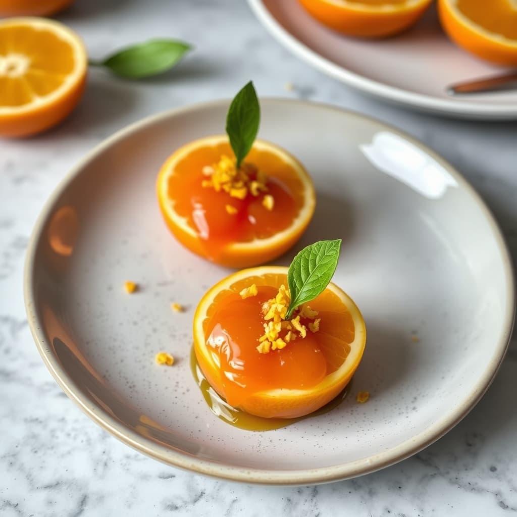 Appelsiner med amber-karamell og kandisert skall