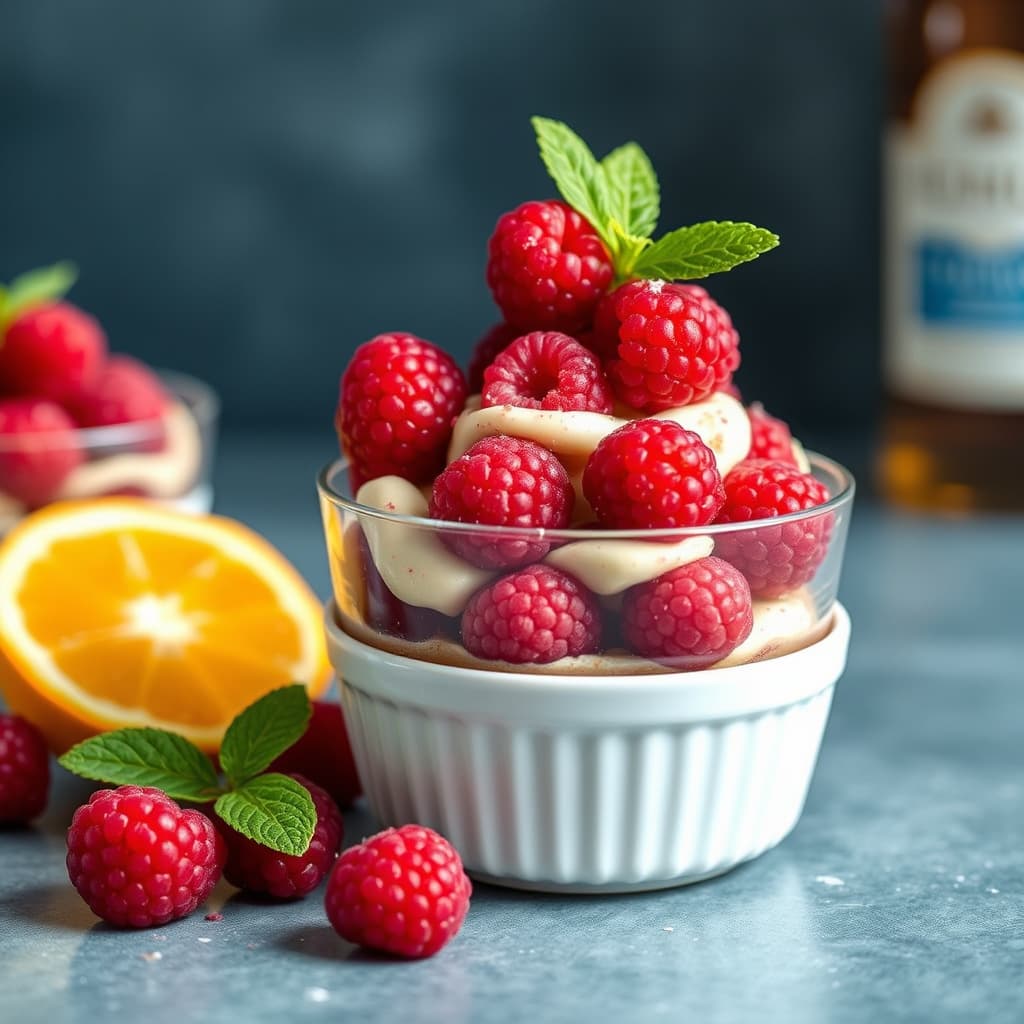 Appelsinlikør bringebær