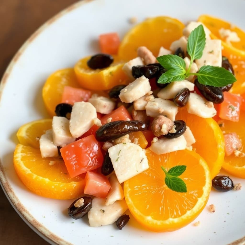 Appelsinsalat med ansjoser