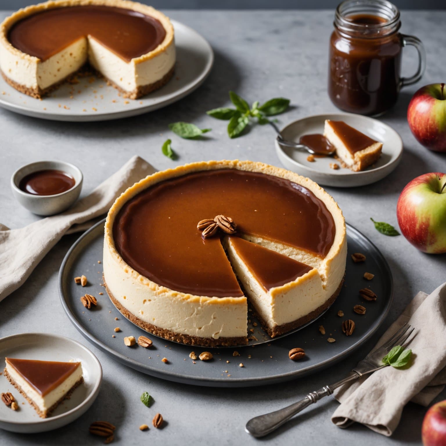 Apple Butter med Kardemomme Cheesecake