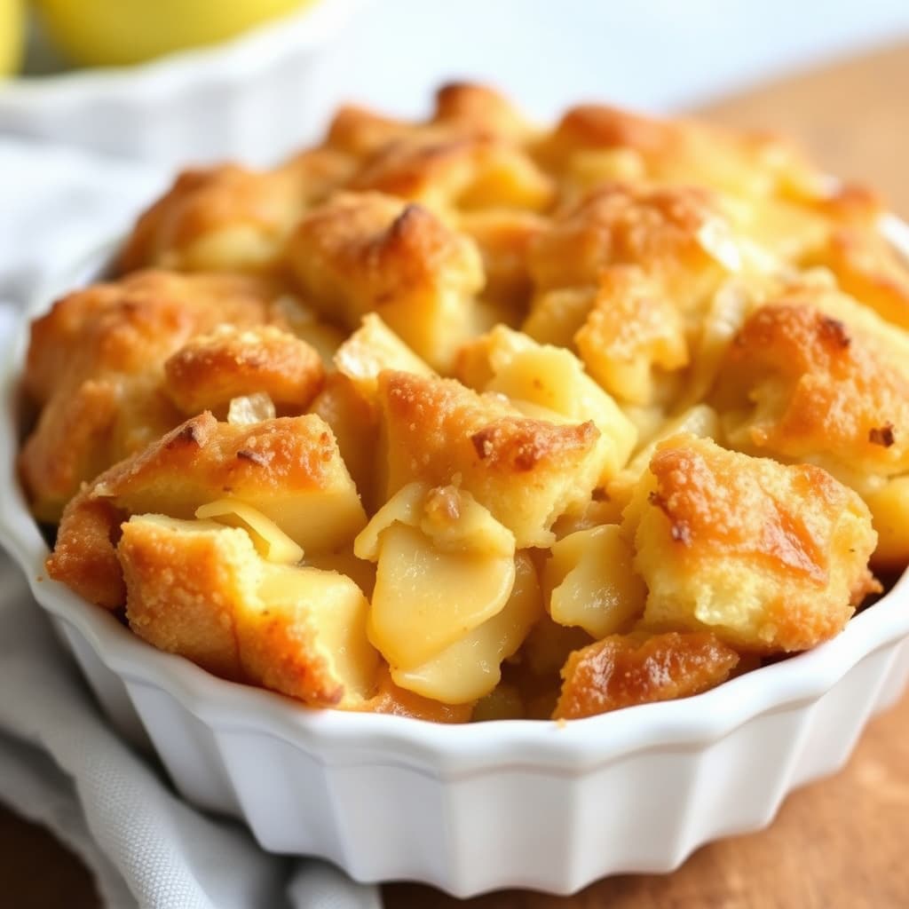 Apple Cheddar Bread Pudding