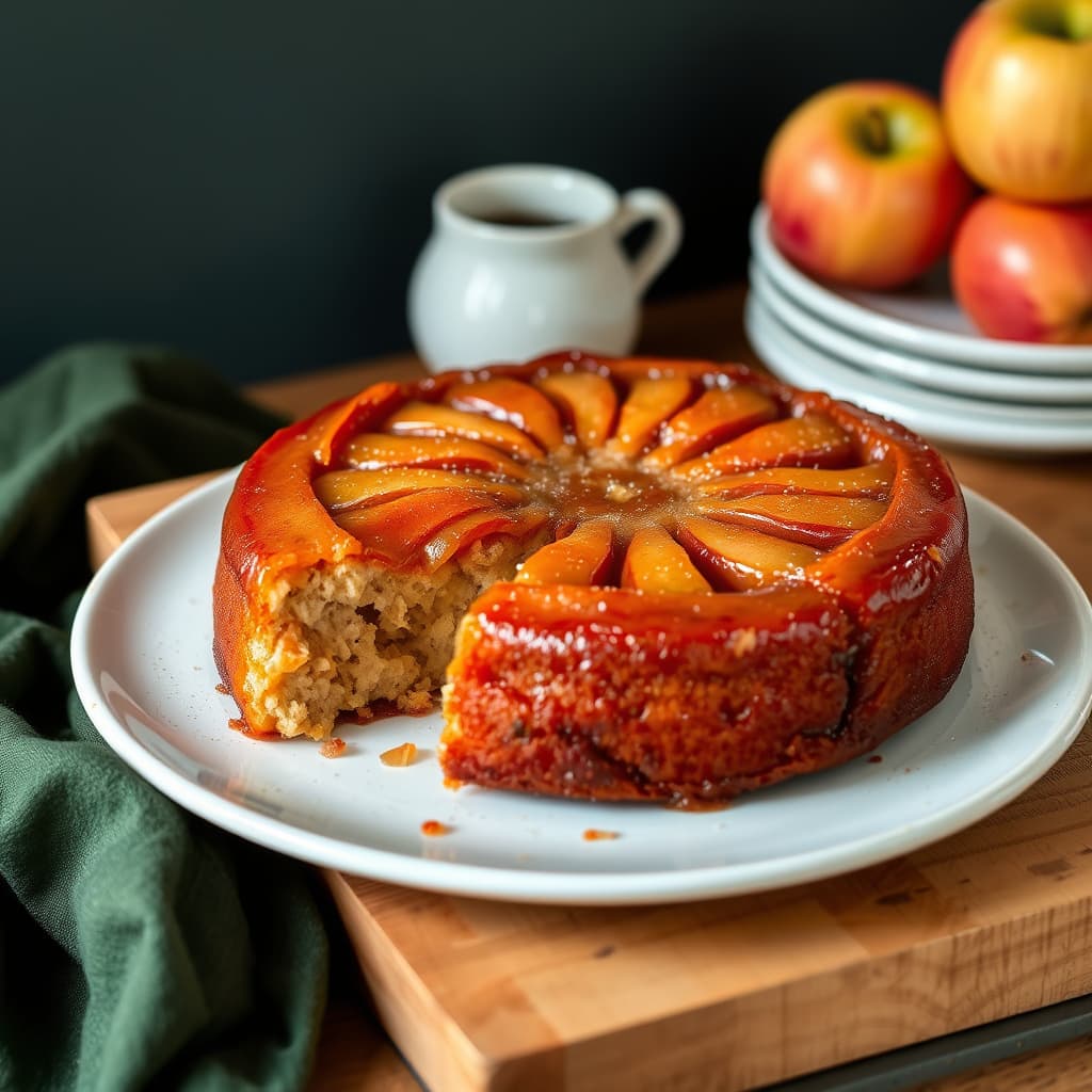 Apple-ginger opp-ned-kake