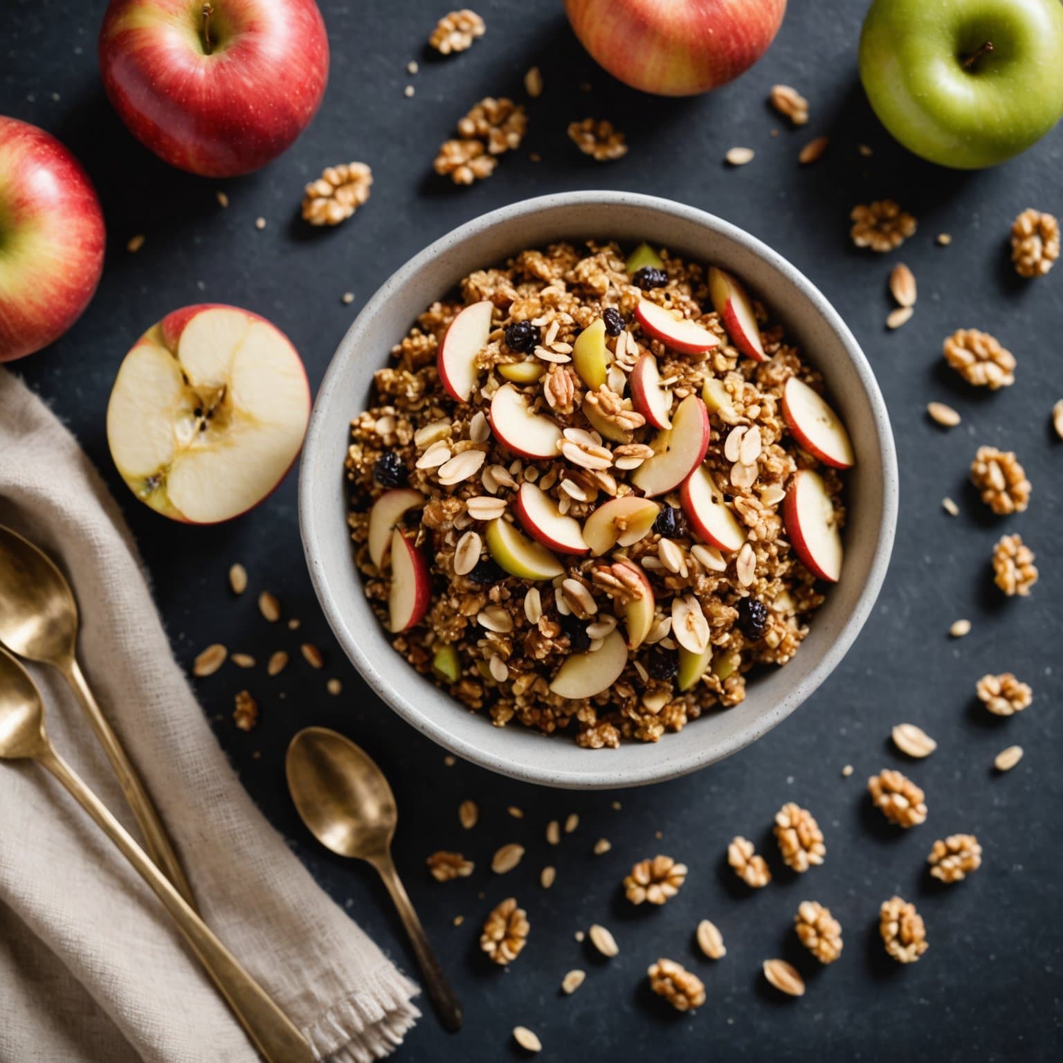 Apple Oat-Quinoa Granola