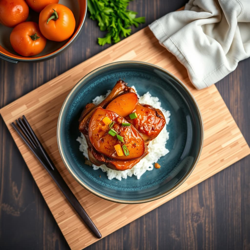 Aprikos-Szechuan-ristet andedue