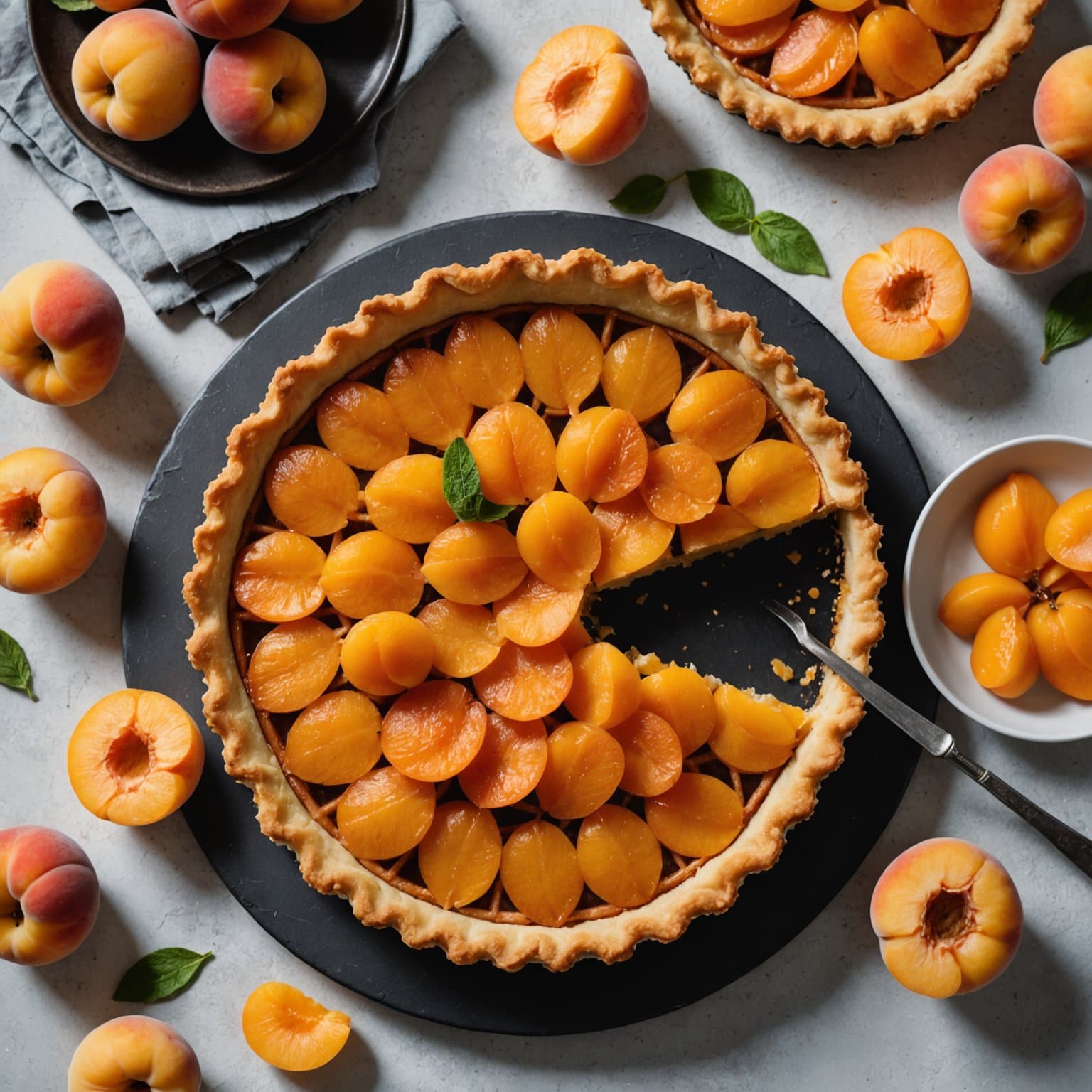 Aprikos-terte med lattice-deig