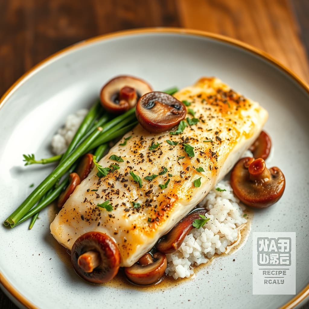 arktisk røye med sopp