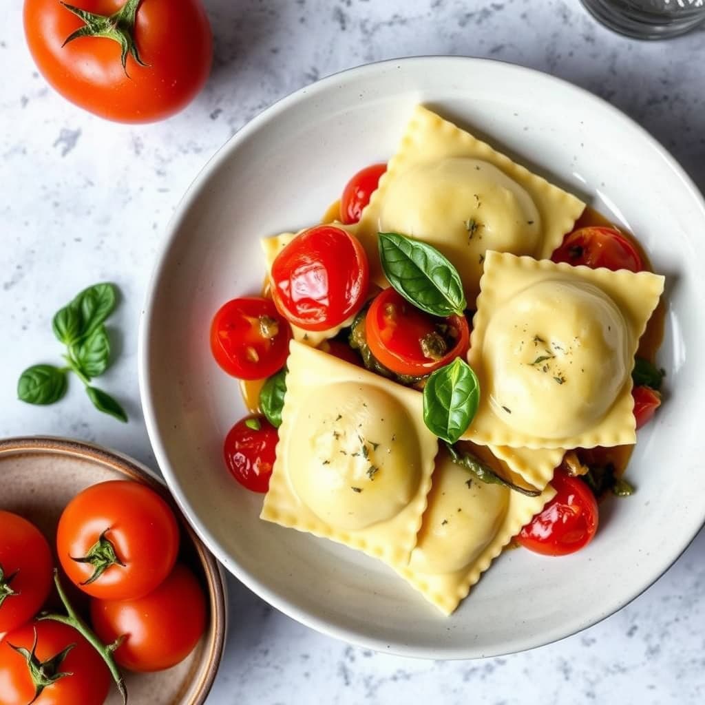 Artisjokk-ravioli med tomater