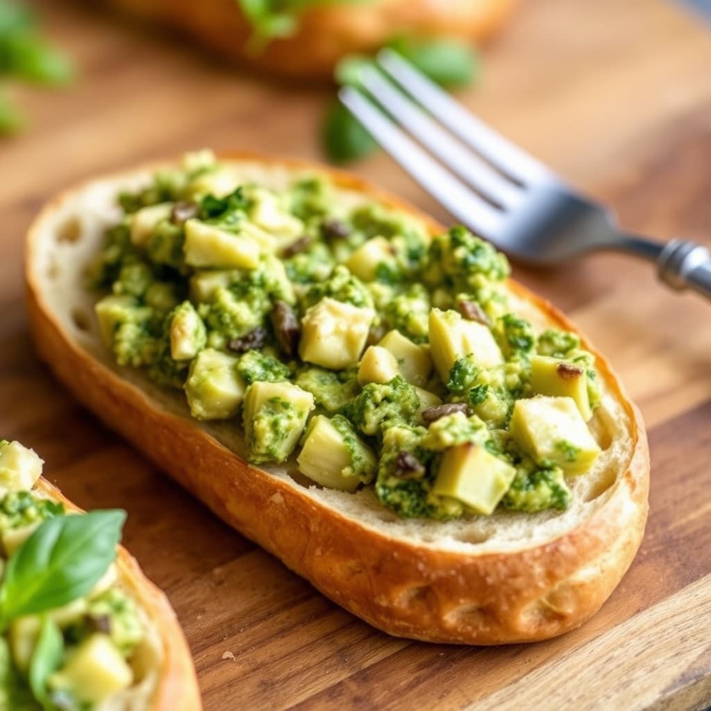 Artisjokkpesto på ciabatta