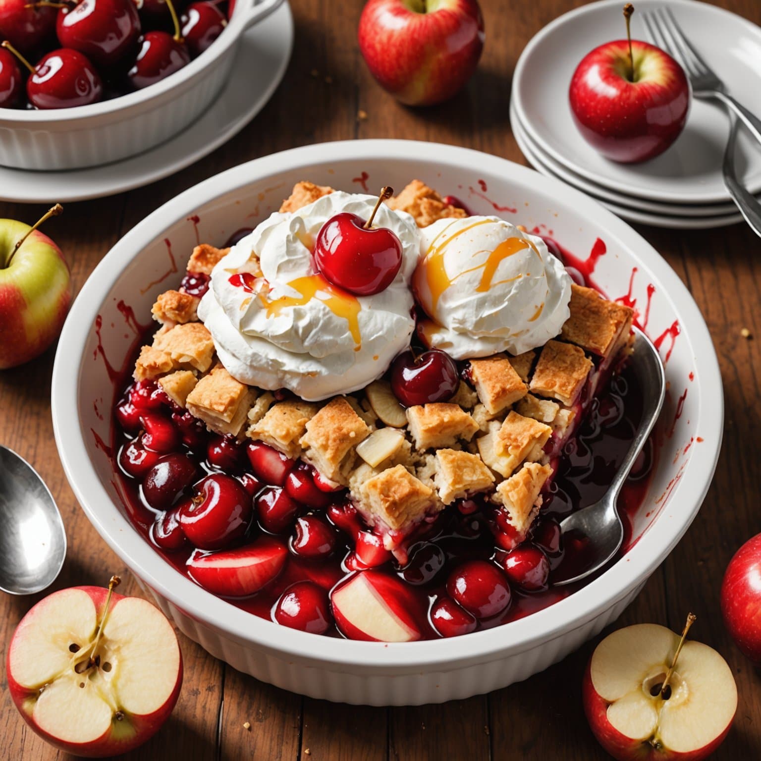 Ashley og Whitneys eple-kirsebærkake