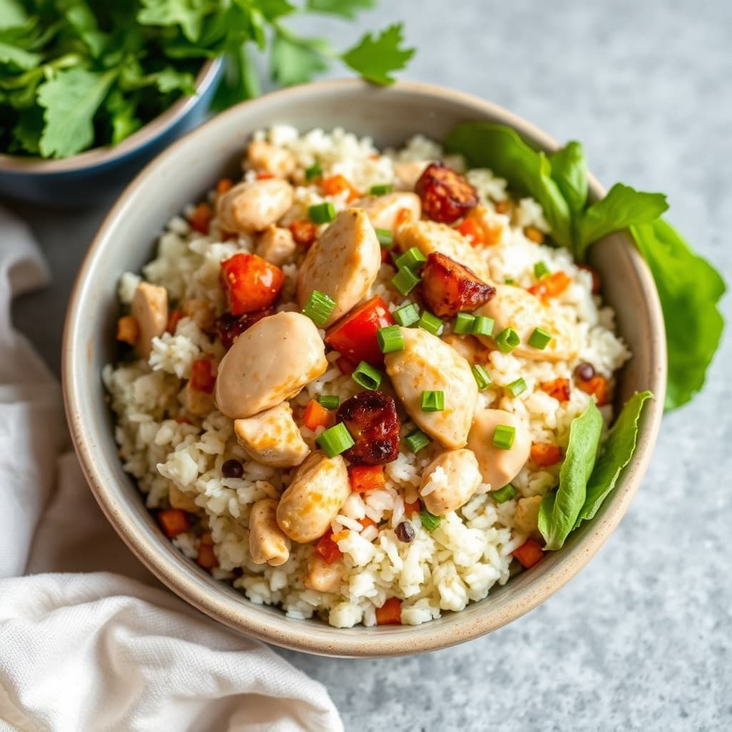 Asiatisk kylling- og risalat