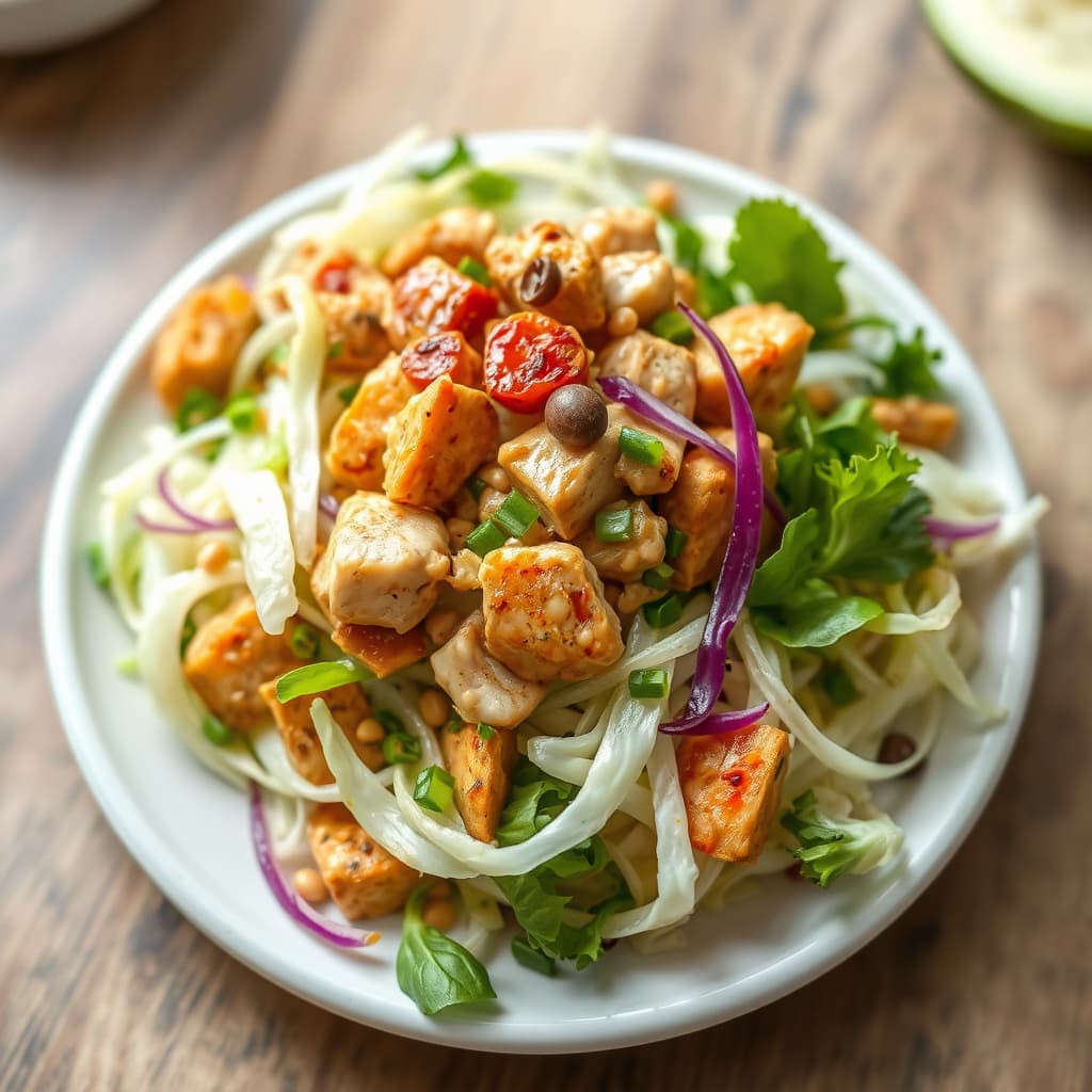 Asiatisk kyllingsalat med kål