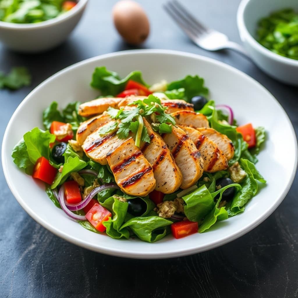 Asiatisk øy grillede kyllingsalat