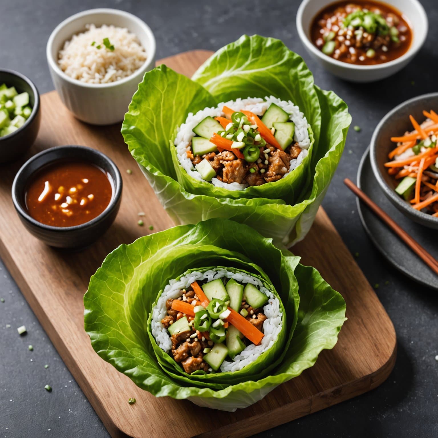 Asiatisk rull med salatwrap