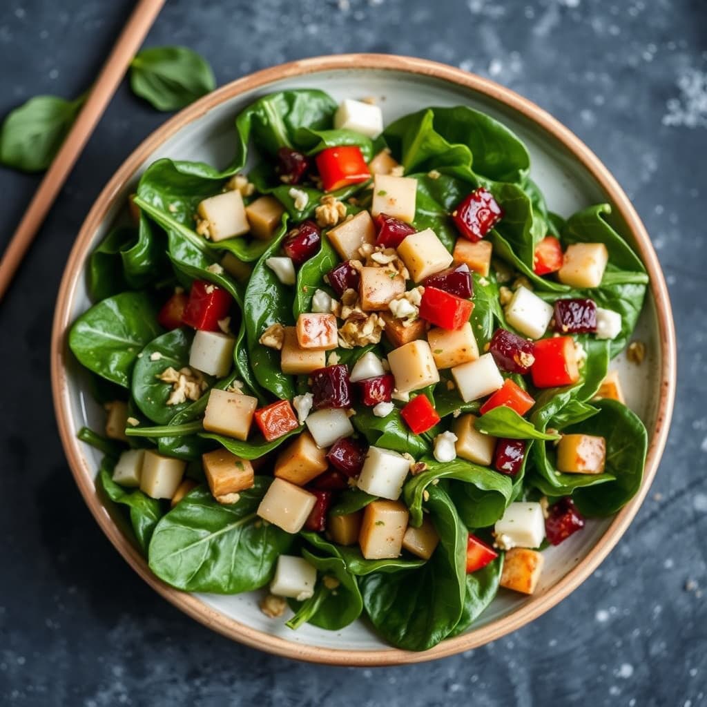 Asiatisk spinatsalat