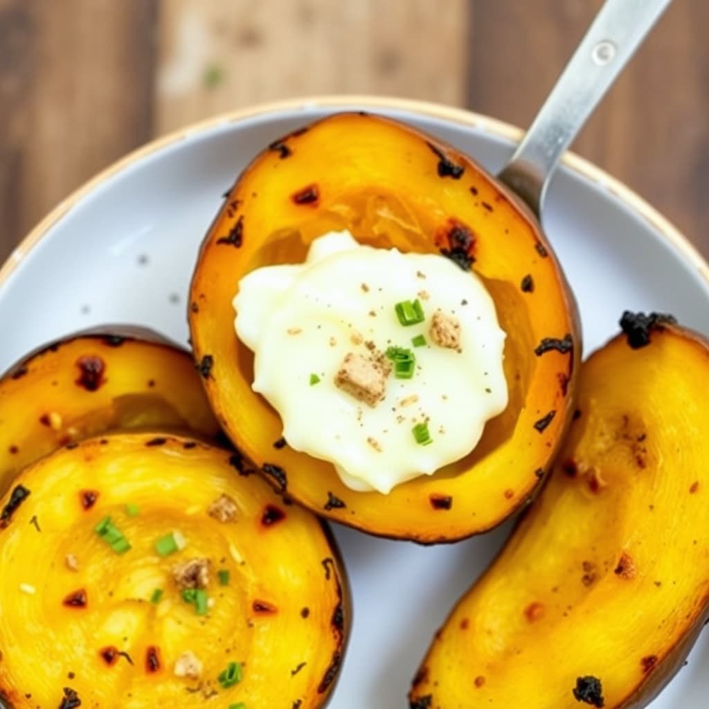 Aske-røkte søtpoteter med lime- og spisskummen-smør