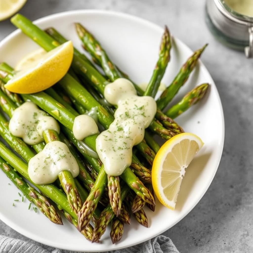 Asparges med sitron-urtesaus