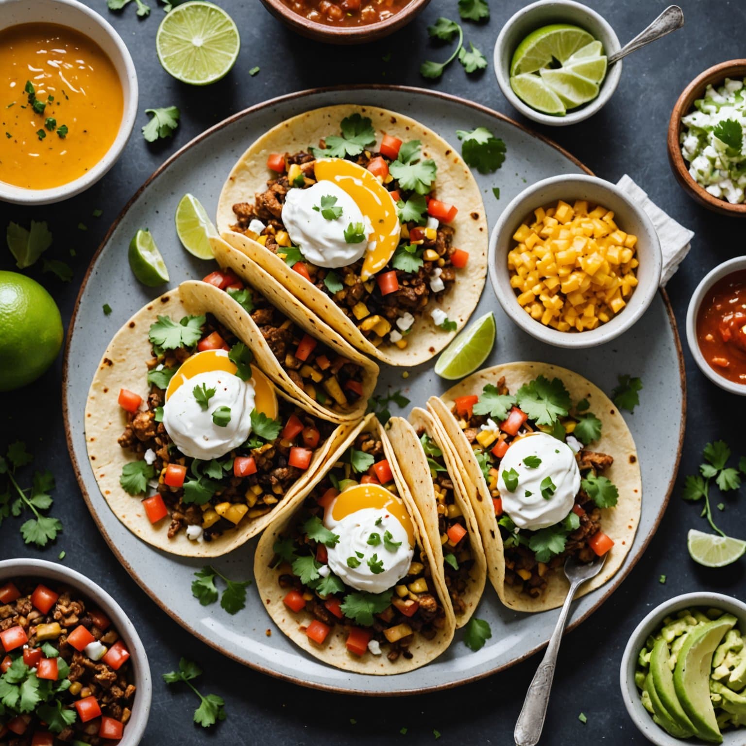 Autentiske meksikanske frokosttacos