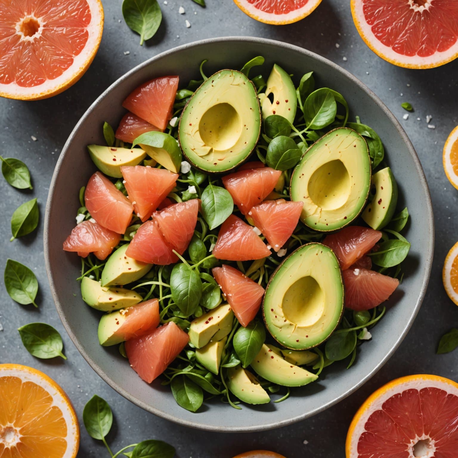 Avokado- og grapefruktssalat