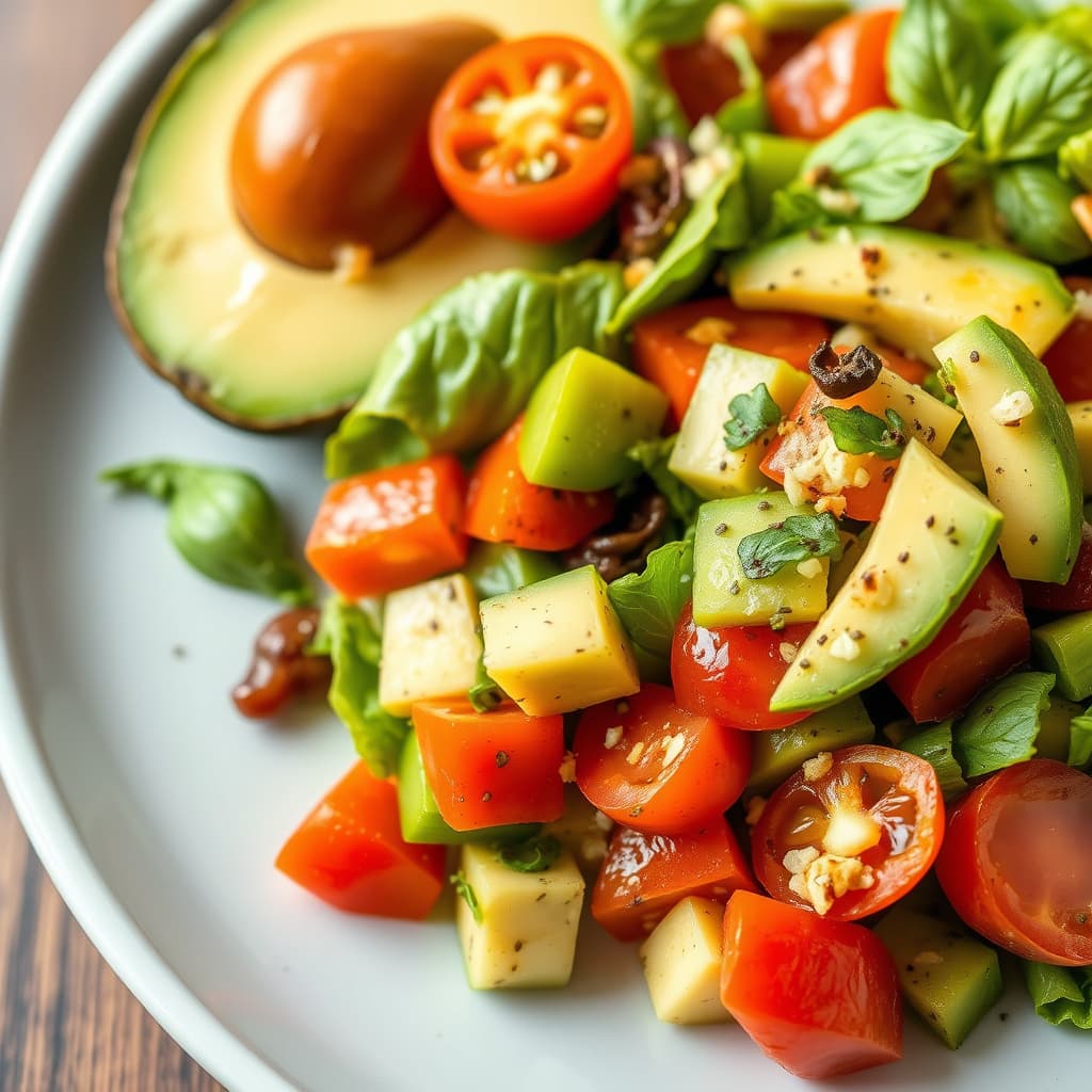 Avokadosalat med paprika og tomater