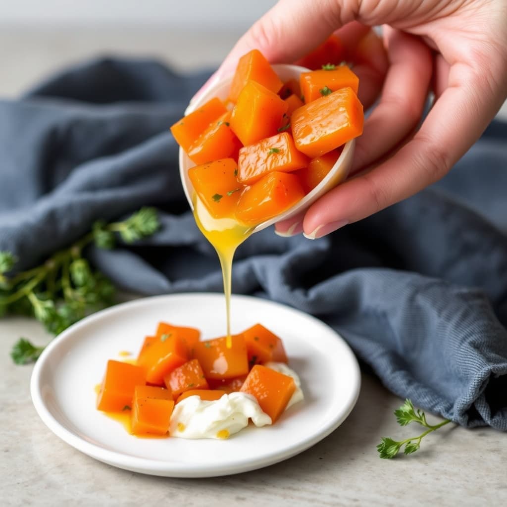 Baby gulrotkonfit med appelsinjuice og spisskummen