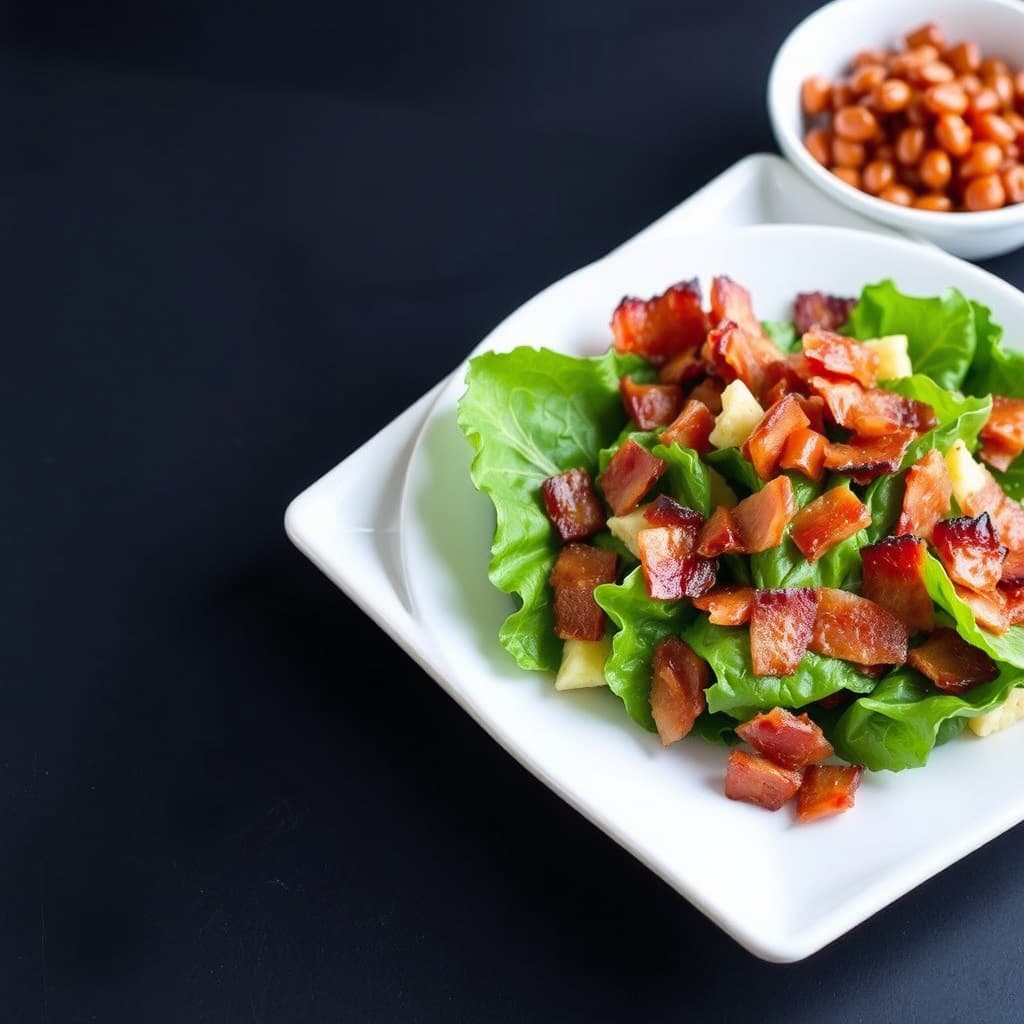 Babybladssalat med bacon