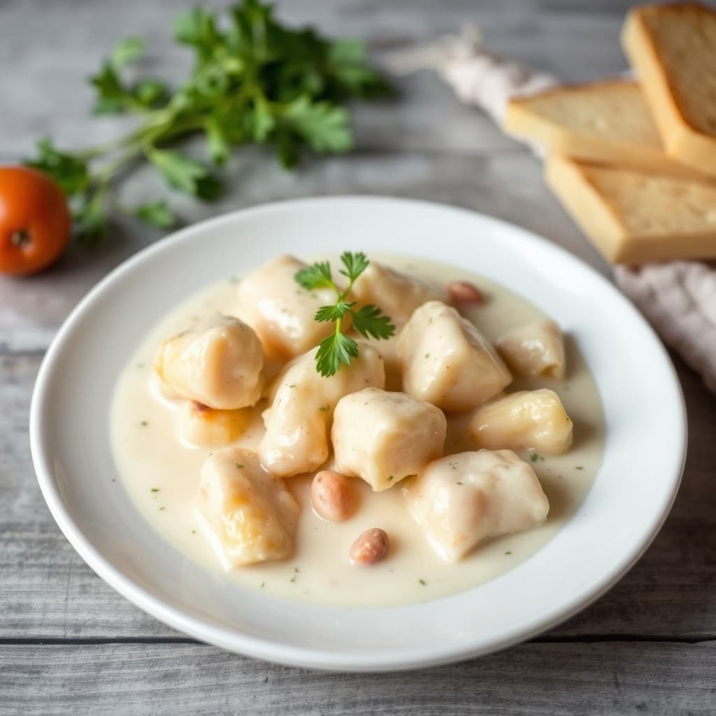 Baccala Mantecato (tørket torsk i melkebasert saus)