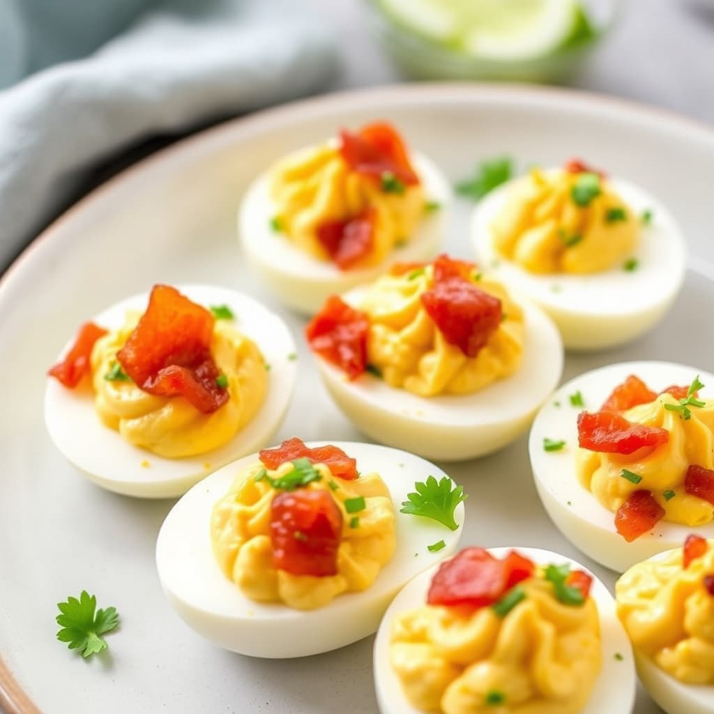Bacon- og ostefylte eggerøre