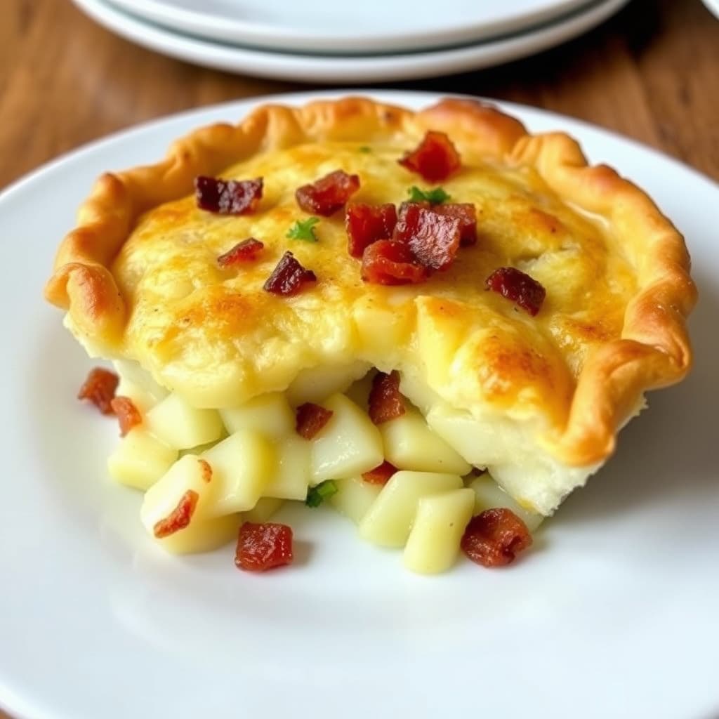 Baconskive- og potetpai