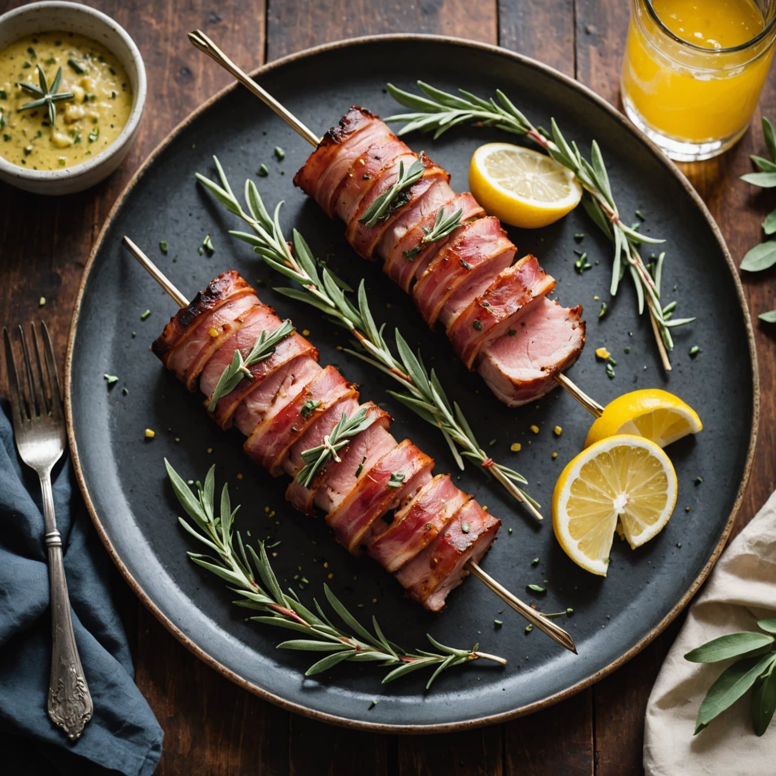 Baconsurret indrefilet med salvie og sitron