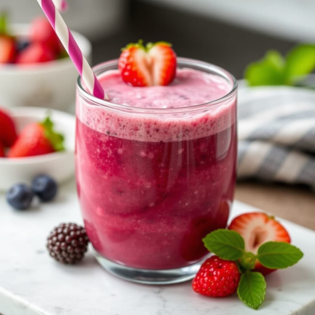 Bær- og fruktmiks-smoothie