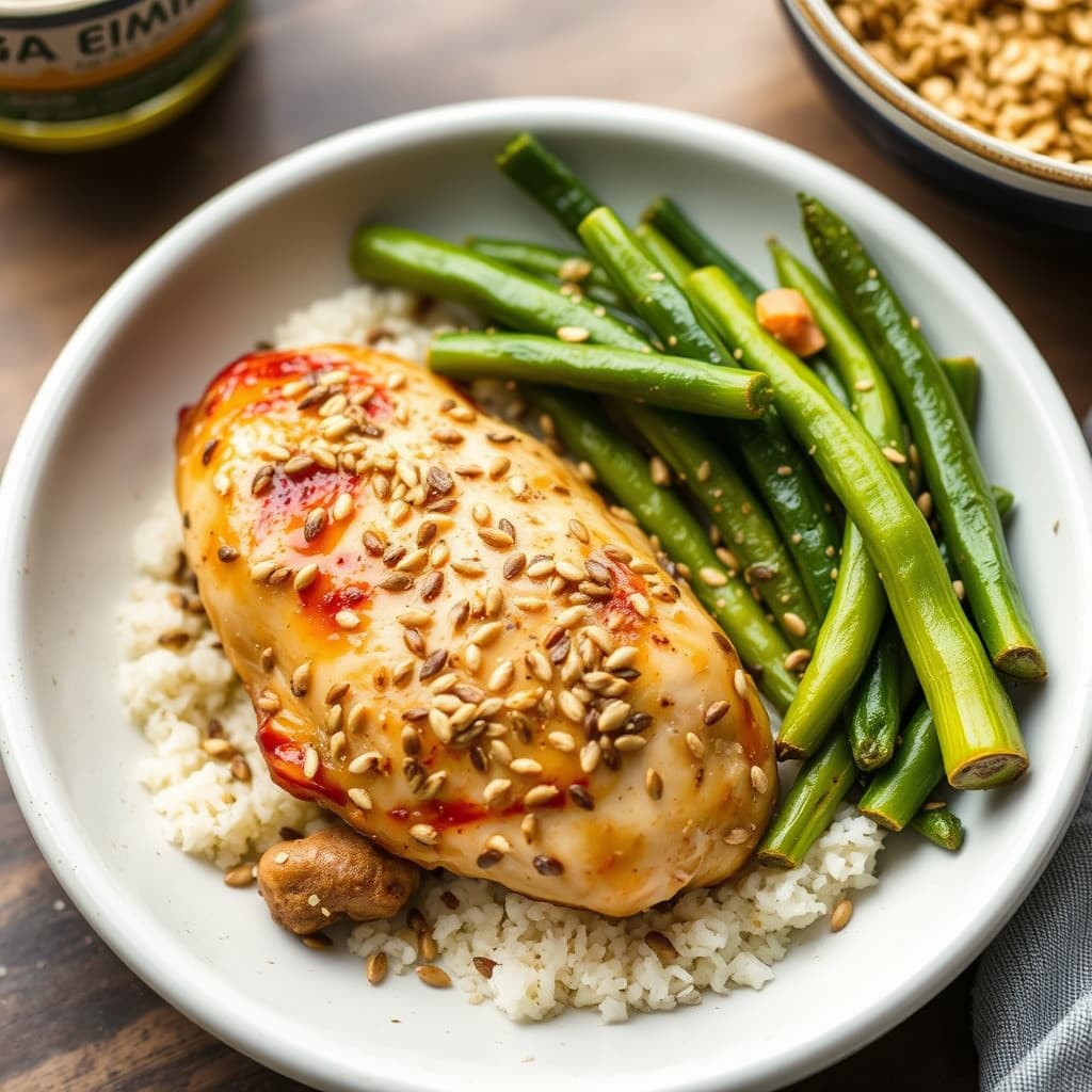 Bakt kylling med ristet sesamfrø