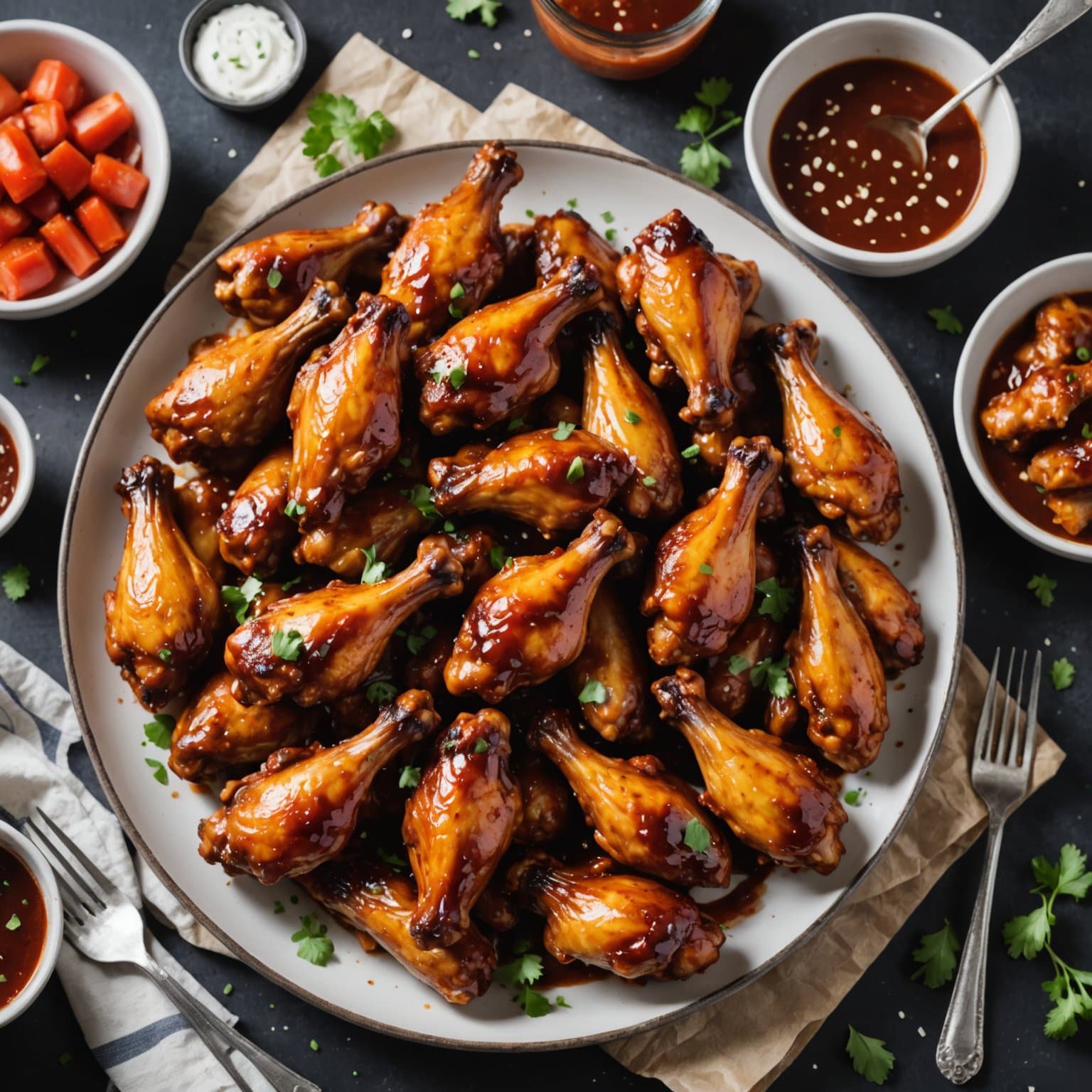 Bakte BBQ-kyllingvinger