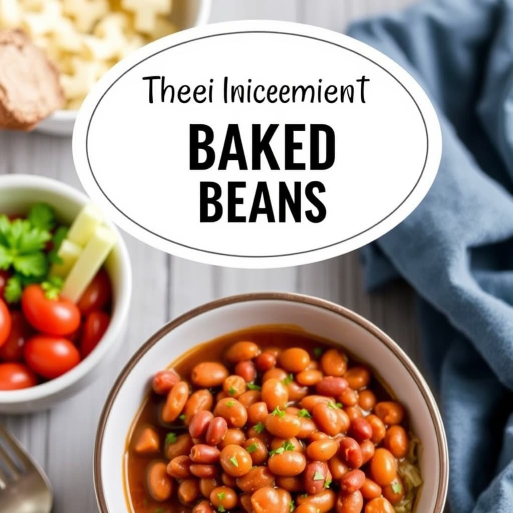 Bakte bønner med tre ingredienser