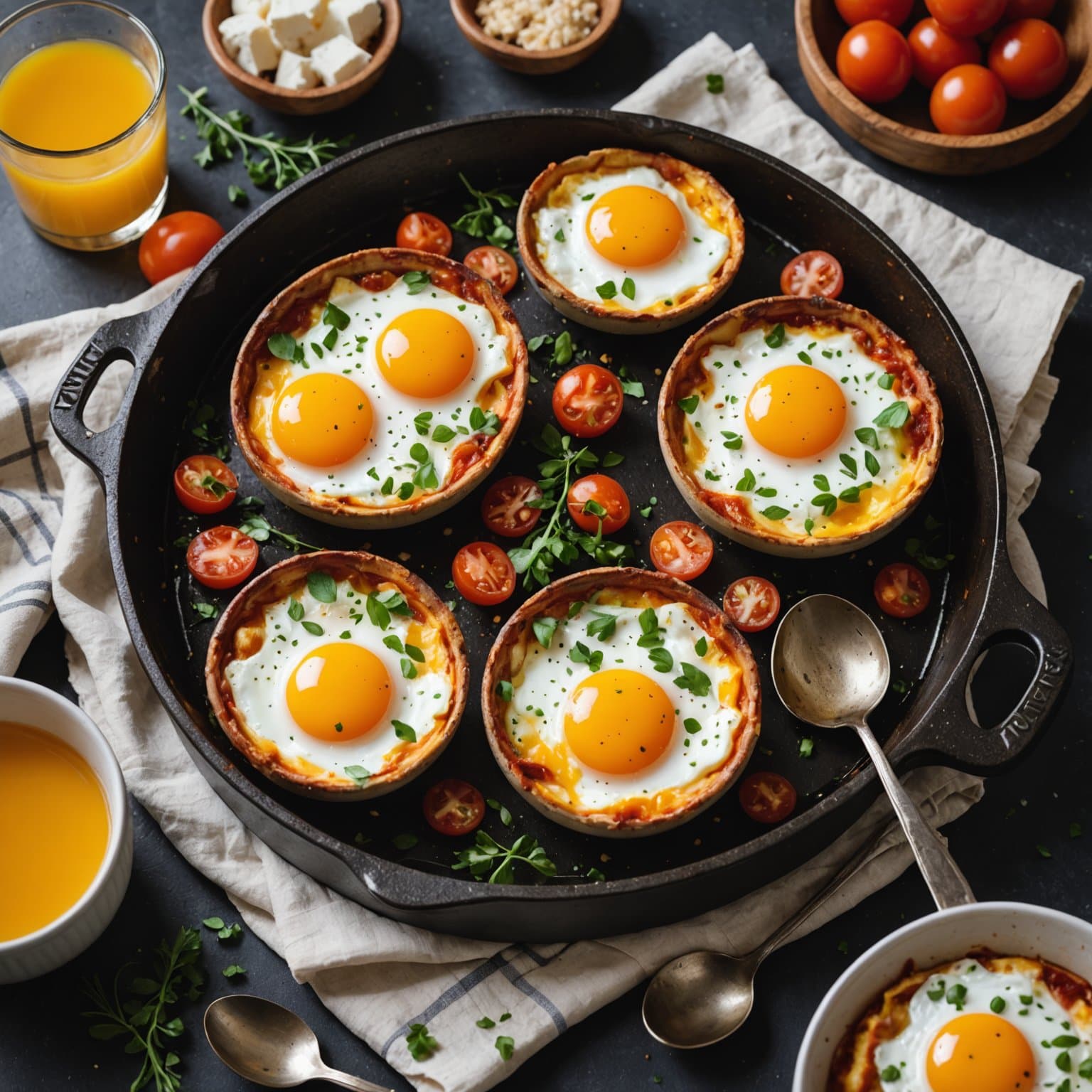 Bakte egg, bestemor-stil