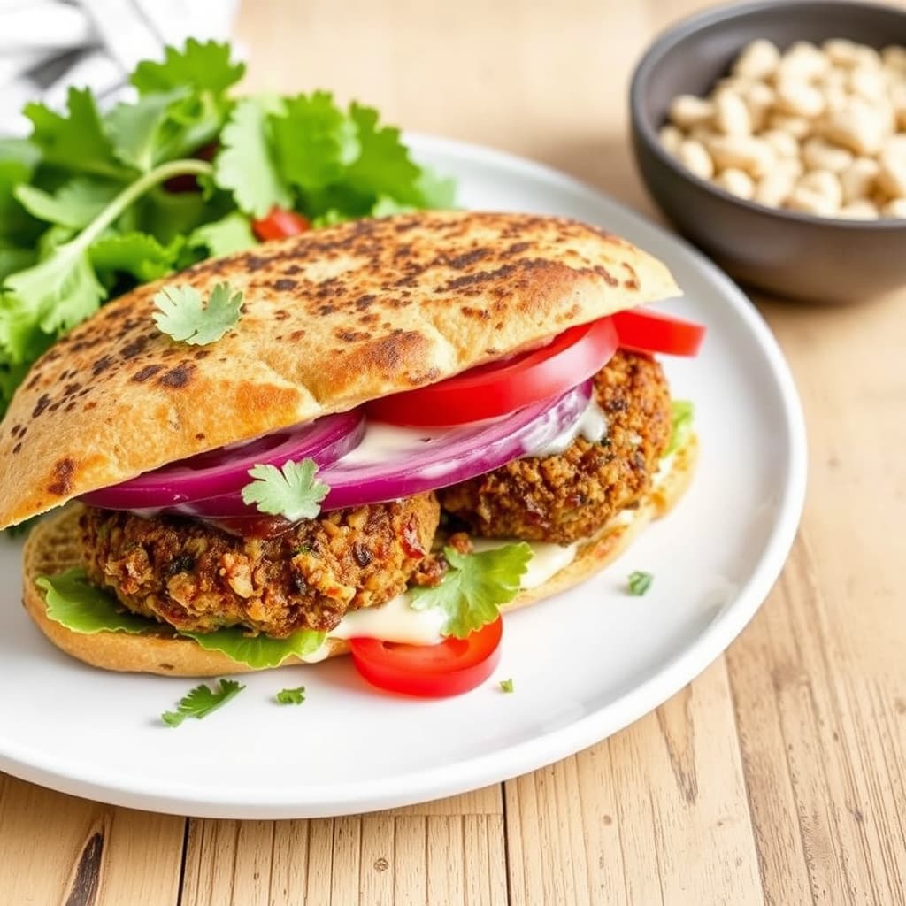 Bakte falafelsandwicher